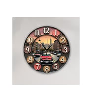 bilge Tasarım retro Duvar Saati 35 x 35 CM (Karışık)