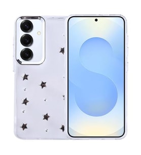 Coverzone Samsung Galaxy S25 Plus ile uyumlu K?l?f Airbag K�?eli 2mm Kamera �?k?nt? Korumal? Simli ?effaf Bask?l? Z-Kutup Kapak Y?ld?z