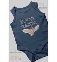 Yavru Kartal Baskılı Bebek Zıbını – Çıtçıtlı Body  %100 Pamuk Sıfır Kol (Lacivert)