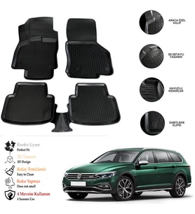 Vw Passat B8 2024 3D Havuzlu Paspas OTL