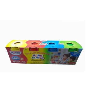 Oyun Hamuru 4 Lü Ana Renkler 520 gr Fatih Oyun Hamur Seti 4 Renk (Karışık)