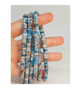 Bileklik Boy Dumortierit Taşı Şekilli 3x6mm Yarım Dizi (49336) (18CM UZUNLUĞUNDADIR)
