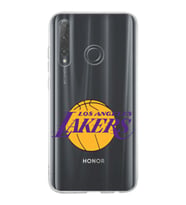 Huawei Honor 20 Lite Uyumlu Kapak LA Lakers Tasarımlı Şeffaf Silikon Kılıf