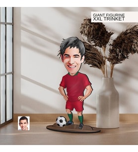 BK Gift Kişiye Özel Futbolcu Karikatürlü Büyük Boy Ahşap Biblo-12 Arkadaşa Hediye , Sevgiliye Hediye, Kişiye Özel Biblolar