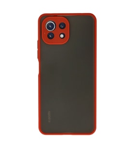 Xiaomi Mi 11 Lite Kılıf Montreal Silikon Kapak - Kırmızı