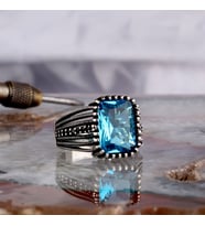 ZİRKON TAŞLI MODEL 925 AYAR GÜMÜŞ ERKEK YÜZÜK