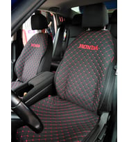 KIRMIZI HONDA NAKIŞLI KAPİTONELİ ÖN İKİLİ KOLTUK KILIFI