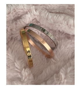 3'lü Set Anti Alerjik Cartier Kelepçe Bileklik Altın Gümüş Rose Gold Günlük Kullanımına Uygundur Kombinelerinizi Tamamlayın Abiye İş Popüler Trend Hediye Aksesuar Bijuteri Hediyelik Doğum Günü Yıldönümü Bileklik Setleri Hediyeleri Kız Bayan Bujiteri
