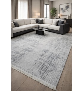Hoom Rugs Nita 1207 Gri Modern Makina Halısı (Gri-A.Gri)
