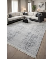 Hoom Rugs Nita 1207 Gri Modern Makina Halısı (Gri-A.Gri)