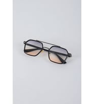 Lena Retro Güneş Gözlüğü - Gri Turuncu Cam (Çok Renkli)
