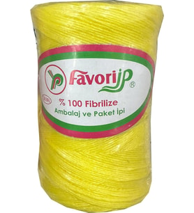 Favori İp 5000 Denye -0.8 Mm- Ambalaj ve Paket İpi Naylon Burgulu Örgü Çamaşır İpi - Sarı - 1 Adet