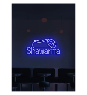 Shawarma Yazılı ve Şekilli Neon Tabela