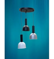 Rsylight Lizie Retro Metal Dekoratif 3 lü Modern rustik Sarkıt Avize Çap:30 cm (Burnt Olive)