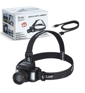 SENSÖRLÜ CREE TG LED  ŞARJLI KAFA LAMBASI WATTON WT-625