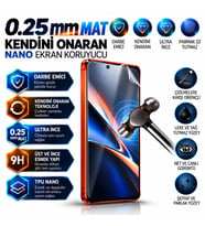 Oppo Reno 8T 5G Uyumlu 0.25mm Mat Kendini Onaran Nano Kırılmaz Ekran Koruyucu Darbe Emici Ultra Plus