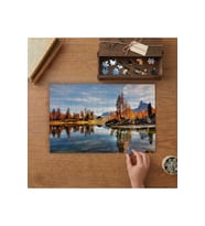Göl Mazarası Ahşap Ev Tasarımı 240 parça Ahşap Puzzle Ahşap Kutuda MP05079