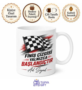 Formula Yarış Pilotuna Pit Stop Hızı Saniye Farkıyla Şampiyon Kupa Bardak Hediye