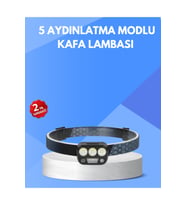 300 Lümen Sensörlü LED Kafa Lambası USB Şarjlı SOS Modlu