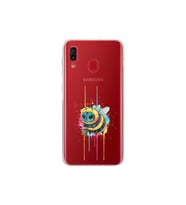 Samsung Galaxy A20 ile uyumlu Splash arı tasarımlı şeffaf silikon kılıf
