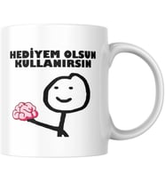 Hediyem Olsun Komik Yazılı Kupa Bardak Hediyelik Çay Kahve Kupası Coffee Mug