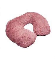 Yumuşak Tüylü Peluş Kürk Seyahat Boyun Yastığı Pembe