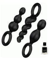 Satisfyer Booty Call Özel Ekstra Yumuşak Silikon Dokulu Boğumlu 3 Lü  Set+Jel