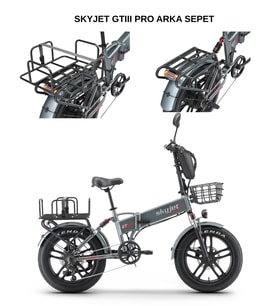SKYJET GTIII PRO - TRVIII PRO ELEKTRİKLİ BİSİKLET ARKA ÇANTA DEMİRİ VE LASTİK SET