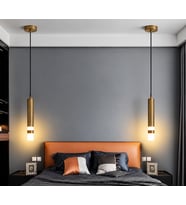 Eskitme Gold 2' Li Sarkıt Boru 3000K Sarı Işık Yatak Başı, Banyo, Dekoratif Led Aydınlatma
