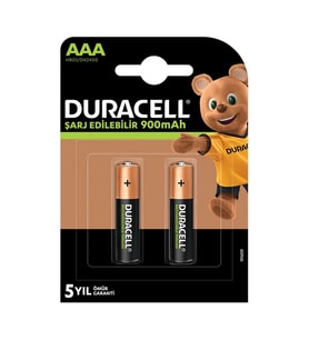 DURACELL RECHARGEABLE ŞARJLI PİL 900 mAH AAA 2'Lİ