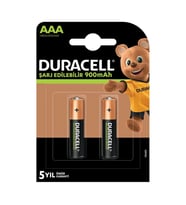 DURACELL RECHARGEABLE ŞARJLI PİL 900 mAH AAA 2'Lİ