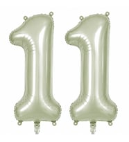 11 Rakam Folyo Balon Yeşil Rengi (76 cm)