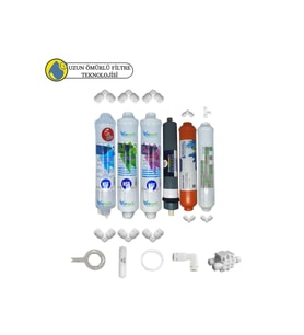 PWS Kapalı Kasa Su Arıtma Cihazlarına uygun Sertifikalı 6li Platinium mebran Purefer+mineral set
