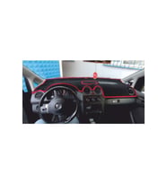 2004-2008 Modellerine Uygun Volkswagen Caddy Torpido Koruma Halısı Siyah Kenar Renk Kırmızı