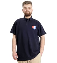 Mode XL Büyük Beden Erkek T-shirt Polo ABSOLUTE DESTINY 23335 Lacivert