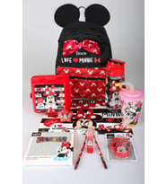 x Dekomus Lisanslı Minnie Mouse Kırtasiye Seti Love Collection Küçük Boy Anaokul Çantası,Matara,Beslenme Kabı,Çıtçıt Dosya Seti