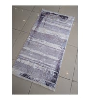 EVALİFE 8069 KREM KAHVE KAYMAZ DERİ TABAN HALI 80X150 CM