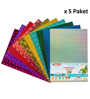 Bigpoint Hologramlı Karton A4 Karışık 10'lu Poşet x 5 Paket