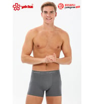 Yıldız 38 Erkek Füme Modal Pamuklu Terletmez Likralı Rahat Klasik Tekli Boxer