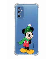 Samsung Galaxy M52  Köşe Korumalı Antişok Kapak Mickey Mouse Tasarımlı Şeffaf  Kılıf