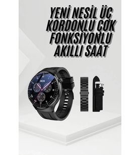 Amoled Ekran Metal Deri Silikon Kordonlu Uyku Ve Sağlık Takibi
