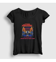 Presmono Kadın Siyah Tour Steel Panther T-Shirt 389282tt
