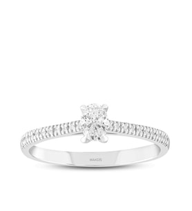 0.30 Karat Oval Tektaş Pırlanta Yüzük