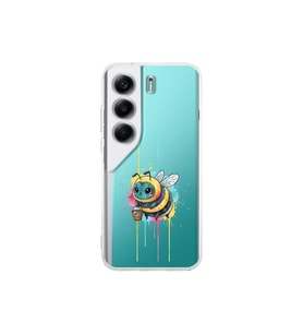 Tecno Camon 40 ile uyumlu Splash arı tasarımlı şeffaf silikon kılıf