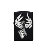 Anka Kuşu Desenli Kişiye Özel İsimli Zippo Model Çakmak Benzinli Siyah Metal  Çakmak