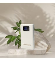 KİŞİYE ÖZEL İSİM BASKILI ÇİFT USB ÇIKIŞLI ŞARJ GÖSTERGELİ POWERBANK 8000 mAh (Beyaz)