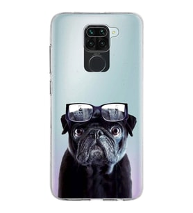 PrintiFy Xiaomi Redmi Note 9 ile Uyumlu 1mm Slim Fit Köpek 3 050f Baskılı Şeffaf  Kılıf
