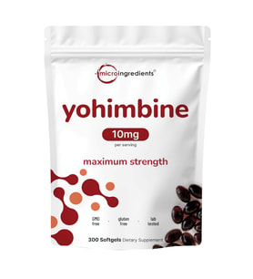 Micro Ingredients Double Strength Yohımbıne HCL Men and Women, 10mg 300 Softgels.USA.46.