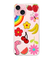 PrintiFy Apple  iPhone 15 Plus ile Uyumlu 1mm Slim Fit Water Color 5 Baskılı Şeffaf  Kılıf