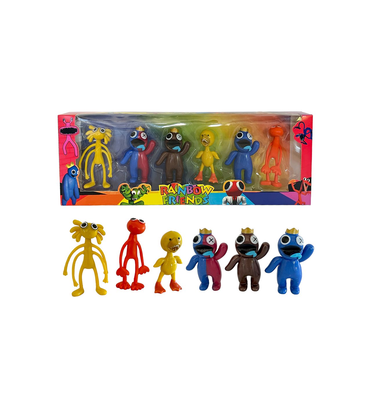 Rainbow Friends Gökkuşağı Arkadaşları Oyuncak Karakterler 6lı